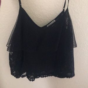 Sheer black tank top